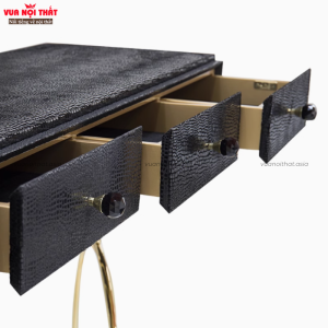 Bàn console nhập khẩu BTS15 với chất liệu khung gỗ bọc da sang trọng