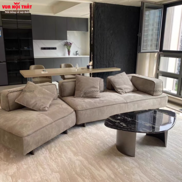 Ảnh thực tế bàn sofa mặt đá cẩm thạch BSF81