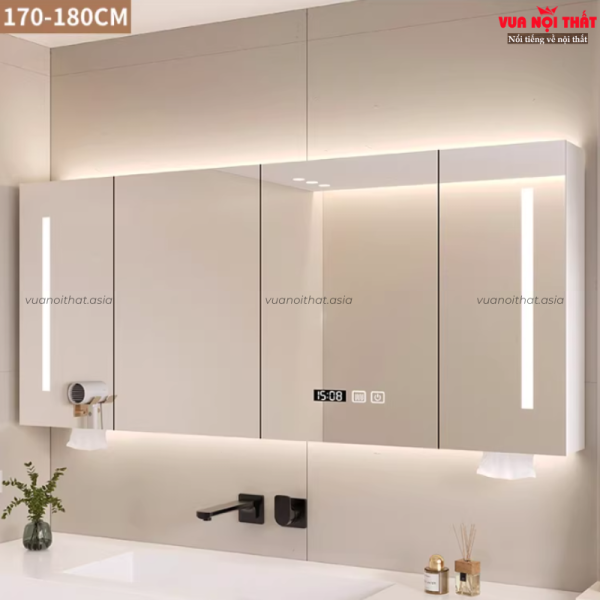 Tủ gương phòng tắm thông minh TG16 kích thước 170cm đến 180cm