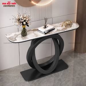 Bàn console mặt đá BTS16 với khung thép sơn tĩnh điện chống gỉ sét