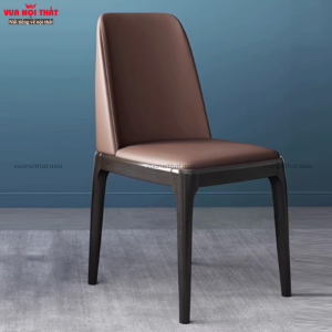 Ghế grace gỗ bọc da GA08 - Màu nâu