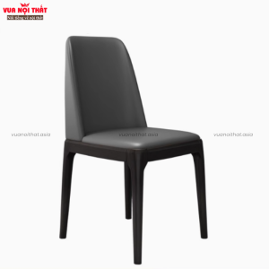 Ghế grace gỗ bọc da GA08 - Màu xám đậm