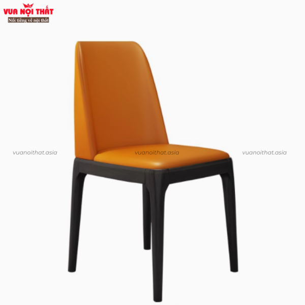 Ghế grace gỗ bọc da GA08 - Màu cam