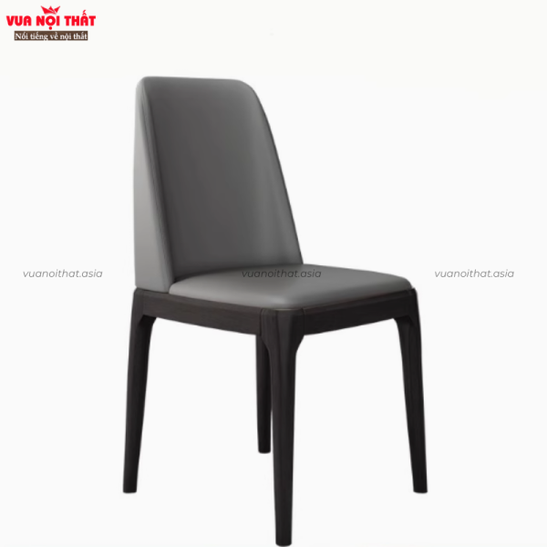 Ghế grace gỗ bọc da GA08 - Màu xám