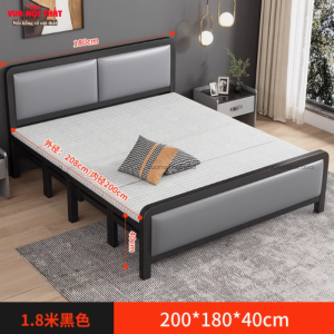 Giường gấp nhỏ gọn GN17 - 180cm - Đen