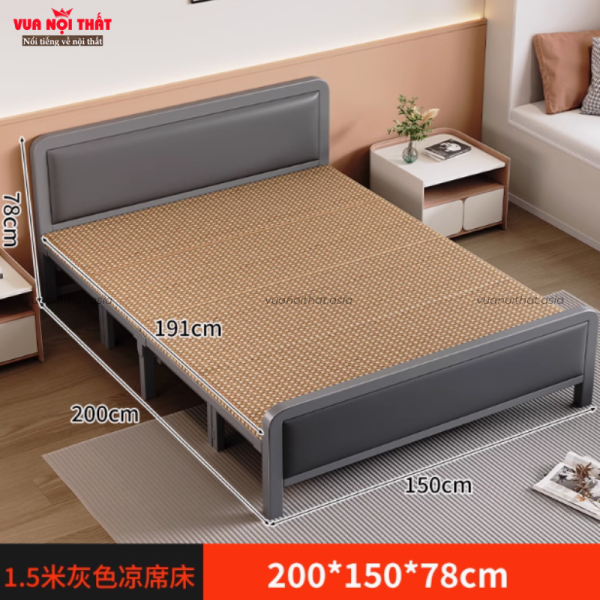 Giường gấp nhỏ gọn GN17 - 150cm - Xám