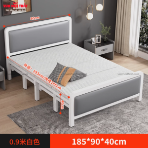 Giường gấp nhỏ gọn GN17 - 90cm - Trắng