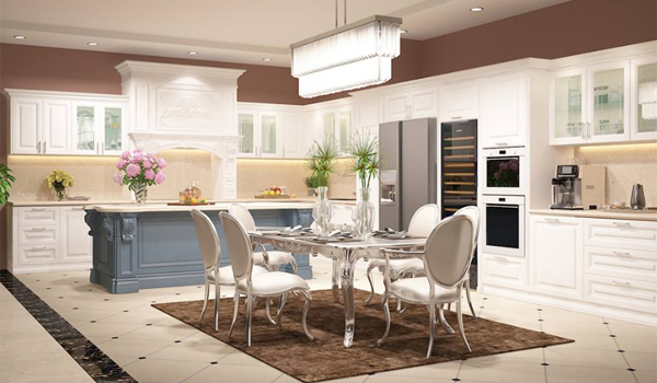 Bàn ăn tân cổ điển giúp nâng tầm không gian sống đẳng cấp