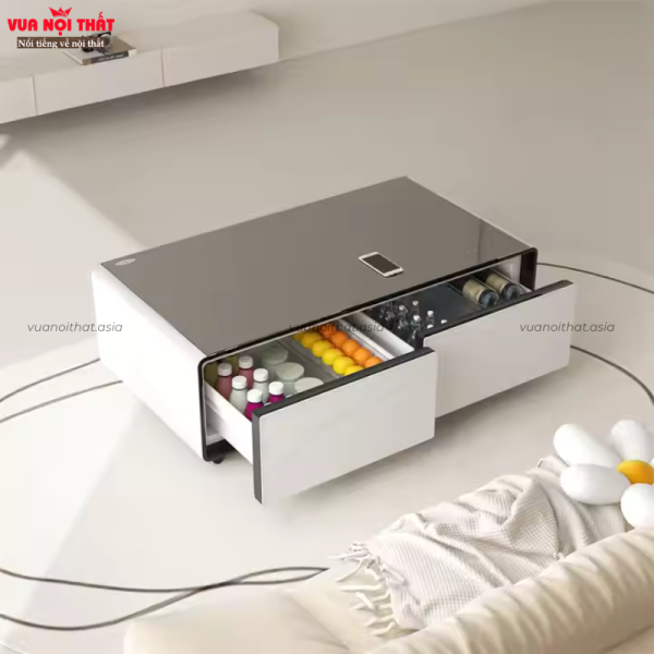 Bàn trà tủ lạnh tích hợp loa nghe nhạc hiện đại BSF96 nhập khẩu cao cấp
