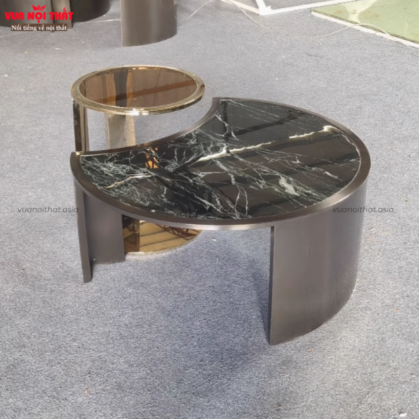 Bộ 2 bàn trà sofa mặt đá cẩm thạch BSF99 với thiết kế ấn tượng