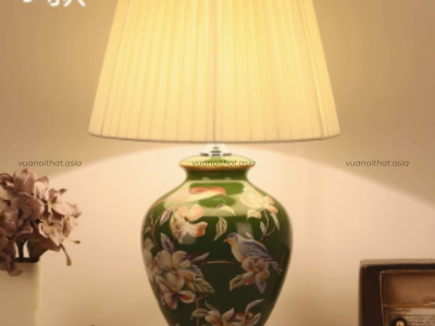 Đèn bàn cổ điển bằng gốm DTT59 mẫu 7