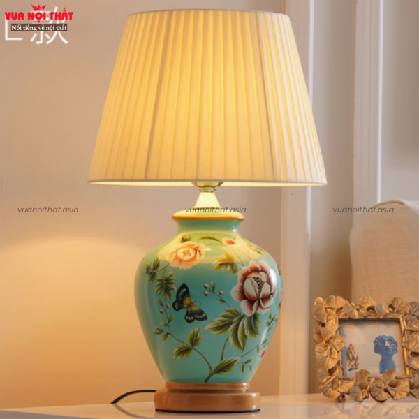 Đèn bàn cổ điển bằng gốm DTT59 mẫu 8