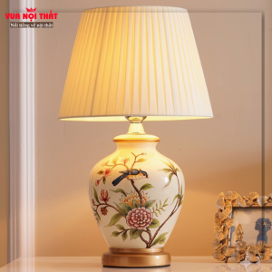 Đèn bàn phòng ngủ cổ điển bằng gốm DTT59