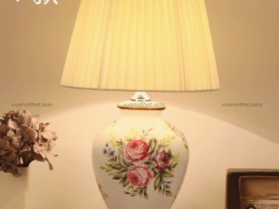 Đèn bàn cổ điển bằng gốm DTT59 mẫu 1
