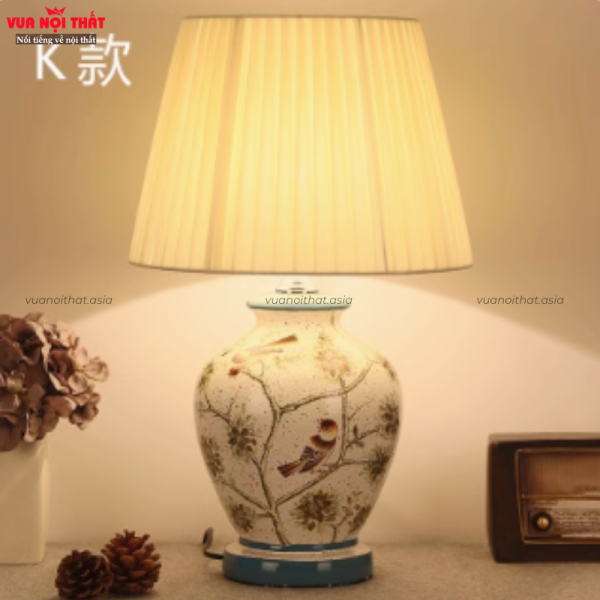 Đèn bàn cổ điển bằng gốm DTT59 mẫu 3