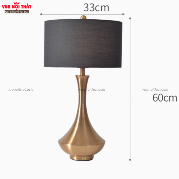 Đèn bàn phòng ngủ kiểu Mỹ DTT61 - Vàng nhỏ