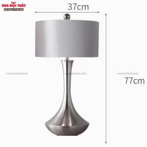 Đèn bàn phòng ngủ kiểu Mỹ DTT61 - Bạc lớn