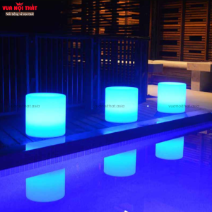Ghế đèn LED phát sáng hình trụ BGNT10 có ánh đèn đa dạng màu sắc