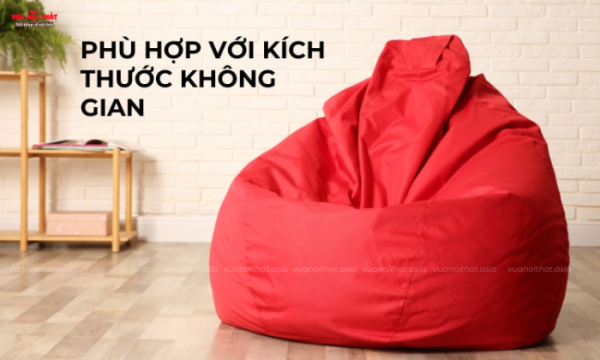 Ghế lười phù hợp với kích thước mọi không gian