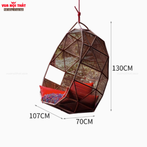 Kích thước của ghế xích đu lồng chim cao cấp GBB07