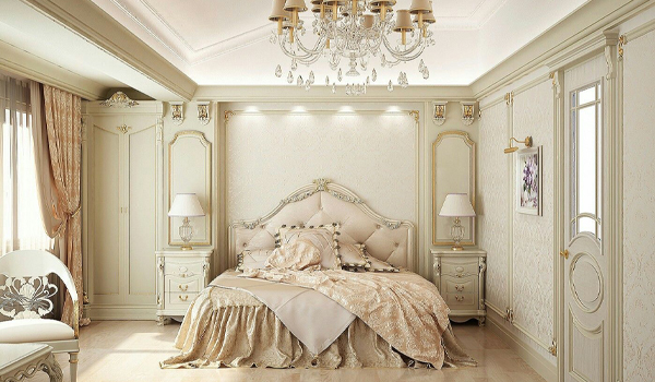Giường bọc nệm đầu giường tạo nên vẻ đẹp đẳng cấp cho không gian phòng ngủ