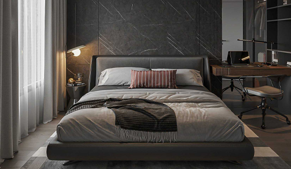 Giường bọc nệm đầu giường tăng sự đẳng cấp cho phòng ngủ