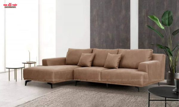 Ghế sofa nệm góc giúp tiết kiệm diện tích và tạo điểm nhấn cho không gian