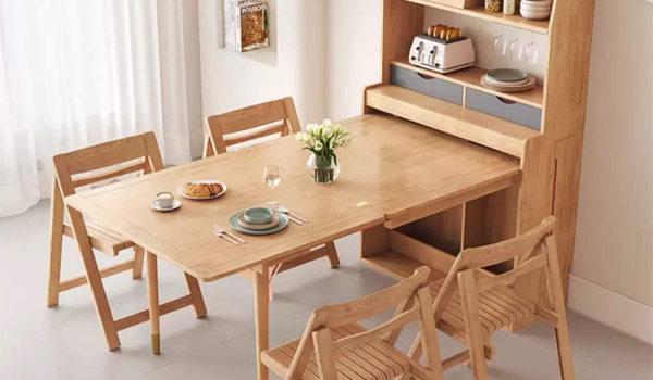 Bàn ăn thông minh giúp người dùng dễ dàng tháo lắp & vận chuyển khi cần thiết