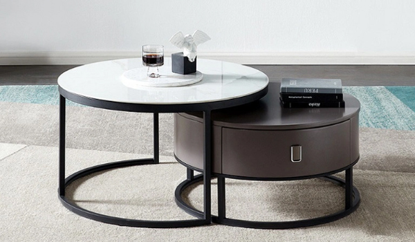 Bàn trà sofa tròn là loại bàn có mặt bàn hình tròn, được làm từ nhiều chất liệu khác nhau
