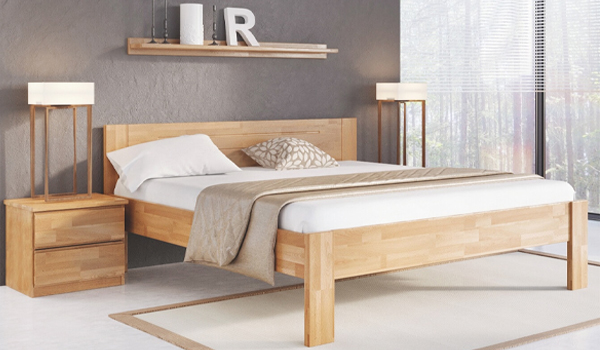 Giường ngủ làm từ gỗ dẻ gai chắc chắn, bền bỉ