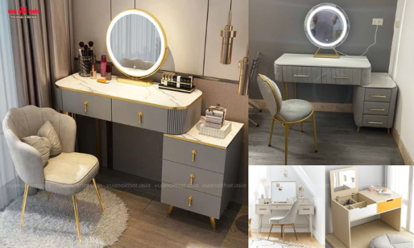 Bàn trang điểm hiện đại góp phần tạo điểm nhấn ấn tượng cho không gian