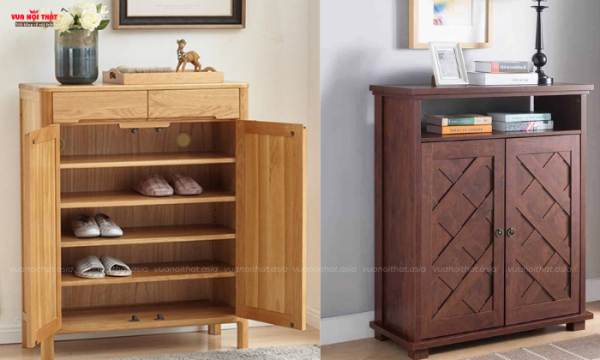 Tủ giày dép gỗ tự nhiên giúp người dùng quản bảo giày dép tốt hơn