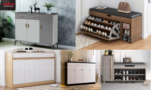 Tủ giày dép hiện đại giúp bảo quản giày dép hiệu quả và mang lại không gian ngăn nắp