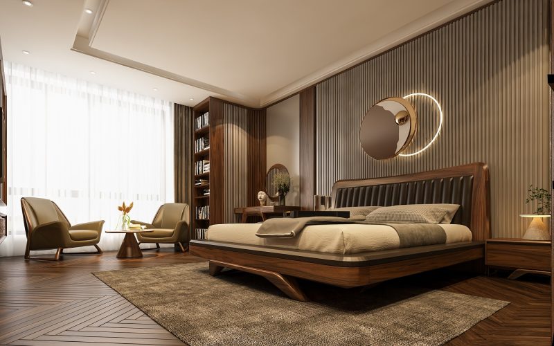 Nội Thất Phòng Ngủ Gỗ Óc Chó