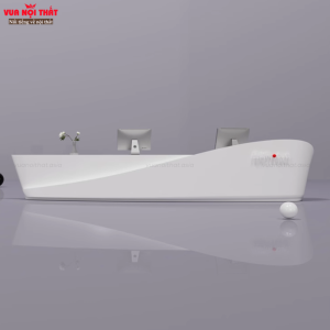 Quầy lễ tân composite màu trắng hiện đại cao cấp CPS13
