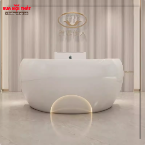 Quầy lễ tân hình bán nguyệt giá rẻ CPS10