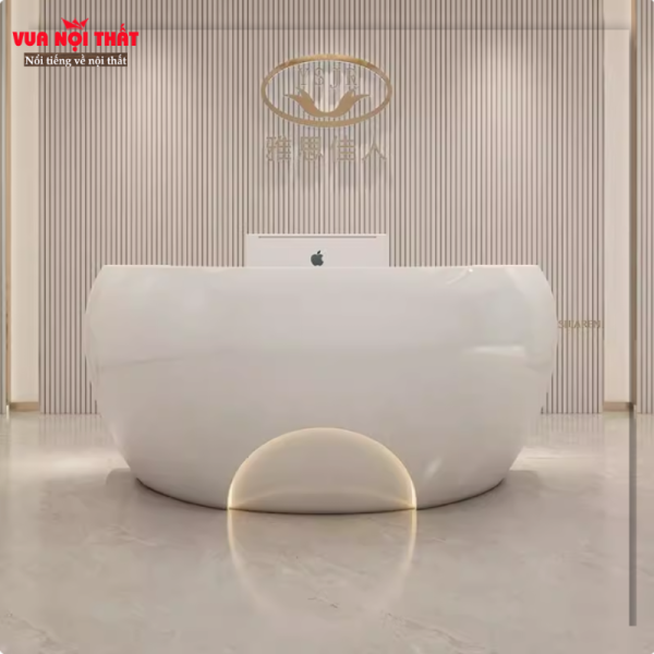 Quầy lễ tân hình bán nguyệt giá rẻ CPS10