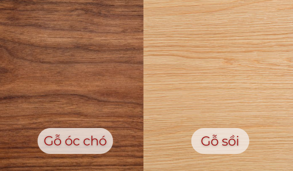 So sánh chất lượng của gỗ óc chó và gỗ sồi
