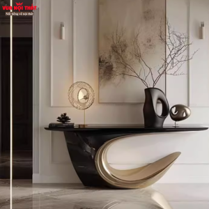 Bàn console chân lượn sóng hiện đại BTS19 với thiết kế bo cong mềm mại