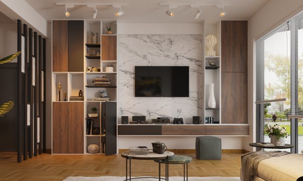 Kệ Trang Trí Đẹp Hết Nấc Giúp Không Gian Phòng Khách Thêm Sang