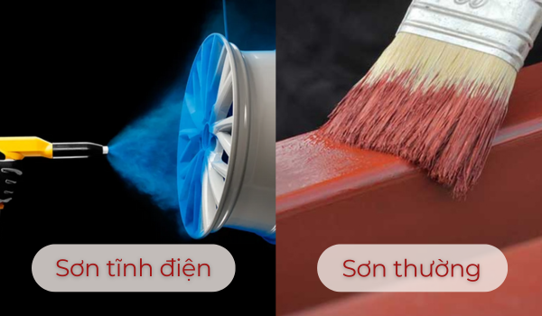 So sánh sơn tĩnh điện và sơn thường