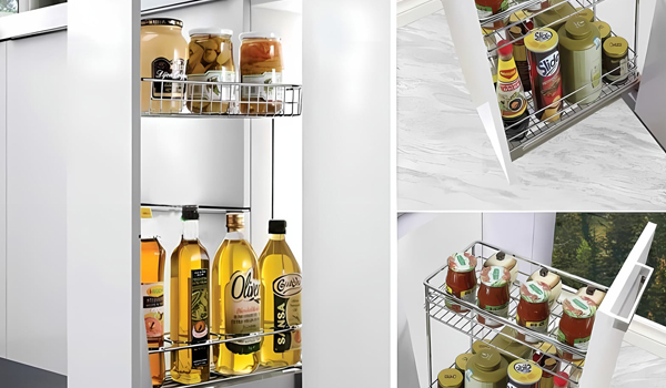 Giá chai lọ gia vị giúp tối ưu không gian bếp hiệu quả