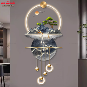 Tranh đèn decor núi non đẹp TT82 được thiết kế độc đáo, chế tác tỉ mỉ