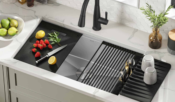 Bồn rửa chén tích hợp ngày càng được ưu tiên lựa chọn sử dụng