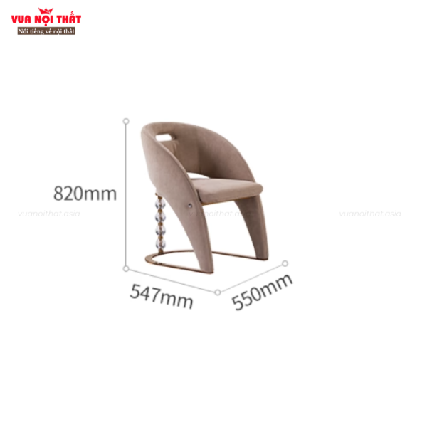 Ghế ăn nhập khẩu sang trọng GA11 có kích thước rộng tạo thoải mái cho người ngồi