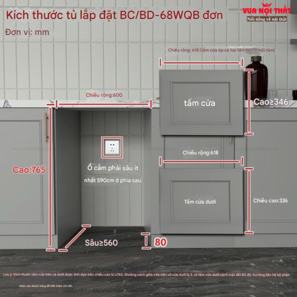 Hướng dẫn lắp đặt tủ lạnh âm bàn nhập khẩu cho gia đình GD46