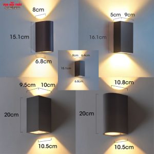 Đèn ban công ngoài trời DTT76 có đa dạng kích thước