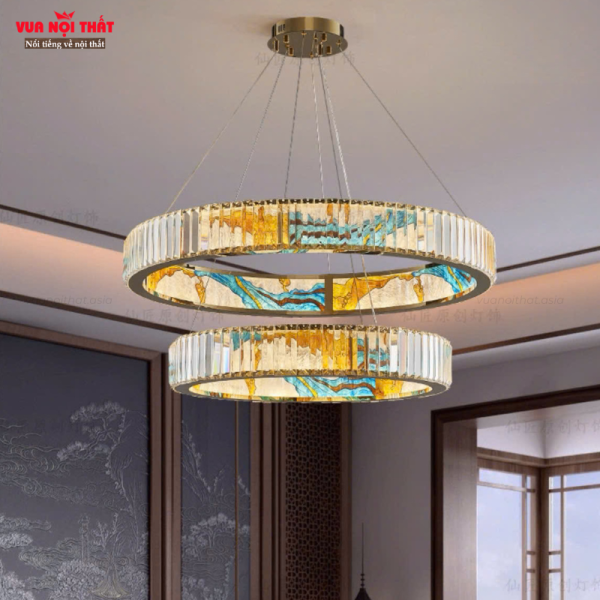 Vai trò của đèn thả pha lê decor đẹp DTT68 trong không gian