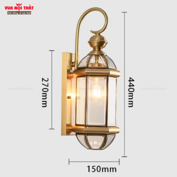 Đèn bằng bằng đồng DTT70 có kích thước nhỏ gọn phù hợp với nhiều không gian