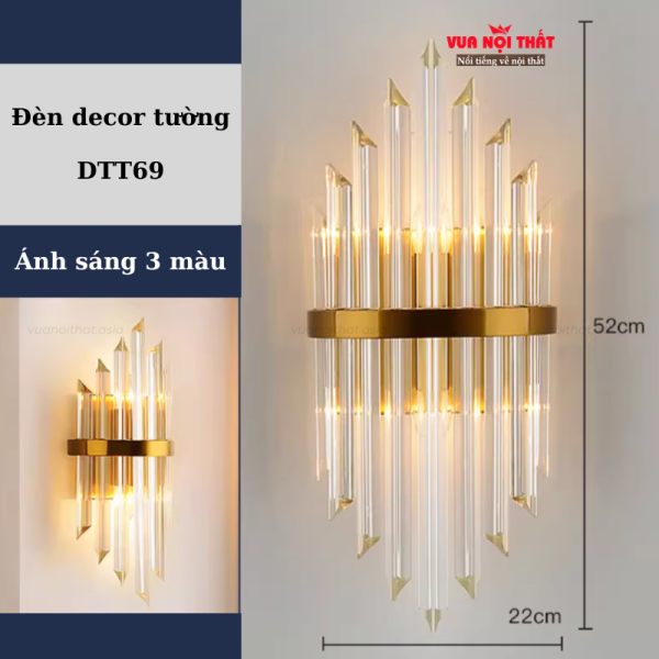 Đèn tường Bắc Âu DTT69 có kích thước nhỏ gọn phù hợp mọi không gian
